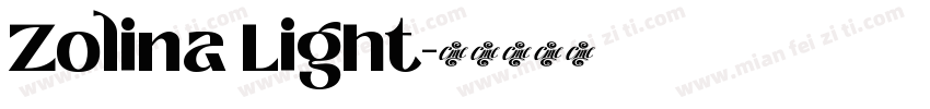 Zolina Light字体转换